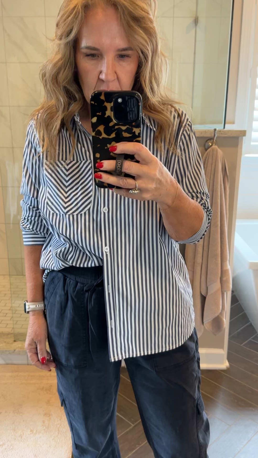 Top size large 15% off code NANETTE15 good 1x every 90 days 

Pants size large 20% off code NANETTESP24

Splendid joggers Avara striped blouse casual outfit transitional outfits 

#LTKOver40 #LTKMidsize #LTKSeasonal