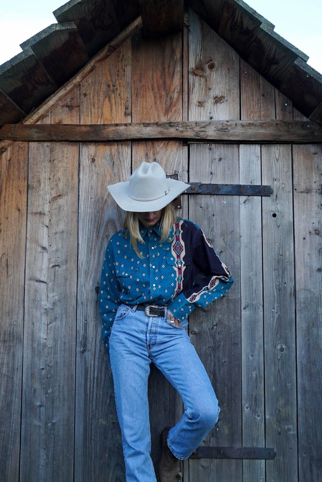 90s Vintage Western & Cowboy Wrangler Shirt - Etsy | Etsy (US)