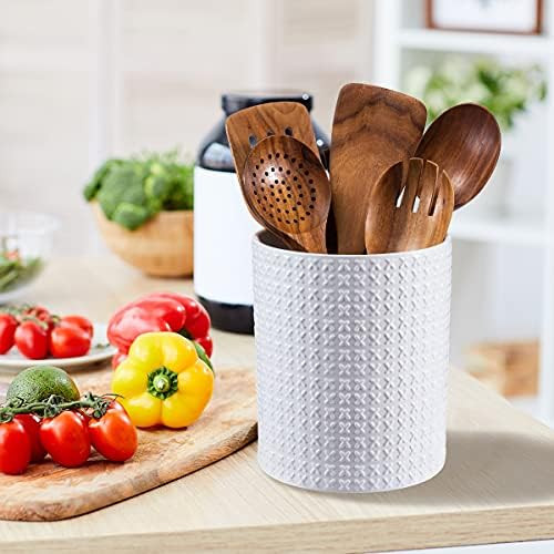 Kitchen Utensil Holder, Large Ceramic Utensil Crock Utensils Holder for Countertop, Cooking Utensil  | Amazon (US)