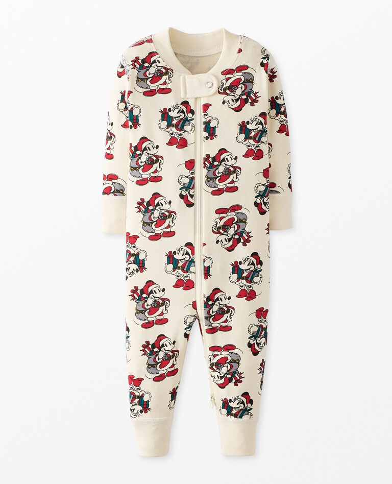 Baby Mickey Mouse Holiday 2-Way Zip Sleeper | Hanna Andersson
