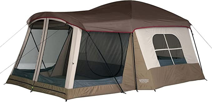 Wenzel Klondike 8 Person Water Resistant Tent with Convertible Screen Room for Family Camping | Amazon (US)