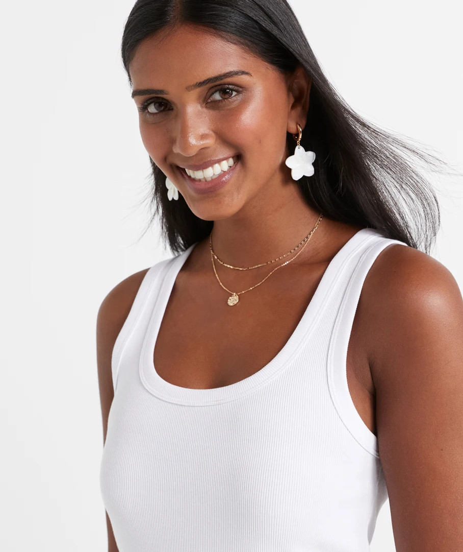 AUSTRALIAN COTTON SCOOP NECK TANK | Sportsgirl