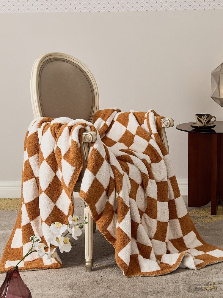 1pc Checkerboard Pattern Blanket | SHEIN