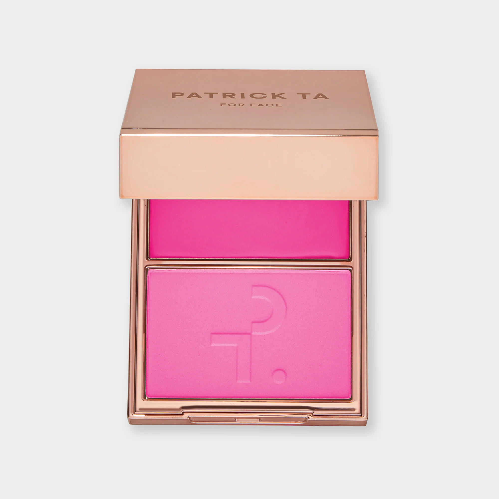 Major Headlines Double-Take Crème & Powder Blush Duo She's Giving (Vibrant Blue Pink) | Patrick Ta Beauty
