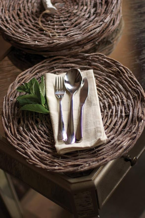 Kalalou Rustic Twig Charger, One Size, Gray | Amazon (US)