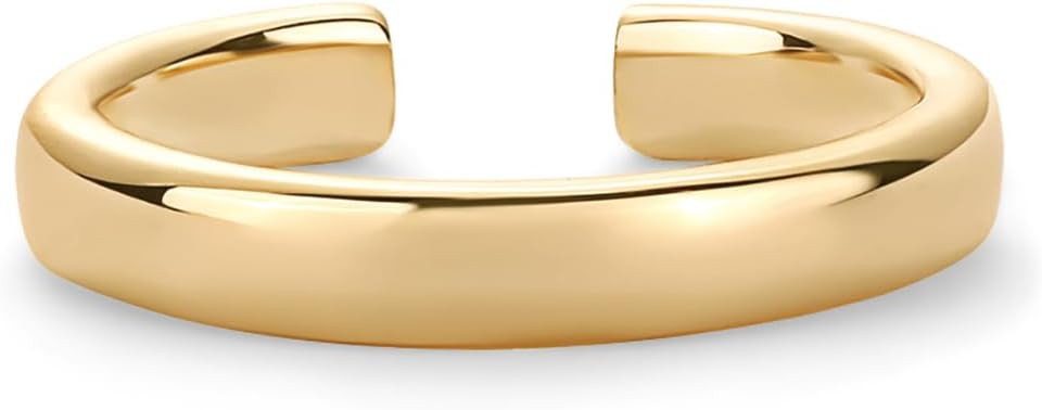 PAVOI 18K Gold Plated Adjustable Toe Rings for Women | Trendy Criss-Cross and Classic Band Toe Ri... | Amazon (US)