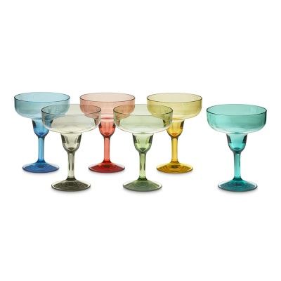 DuraClear® Tritan Outdoor Margarita Glasses, Multicolored, Set of 6 | Williams-Sonoma