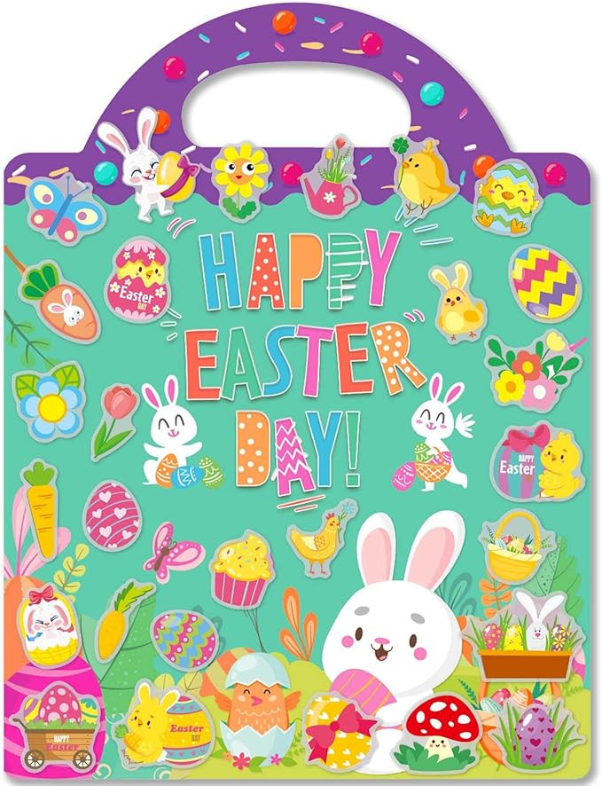 Easter Reusable Sticker Books for Toddlers 1-3, Easter Stickers for Kids, Sticker Book for Toddle... | Amazon (US)