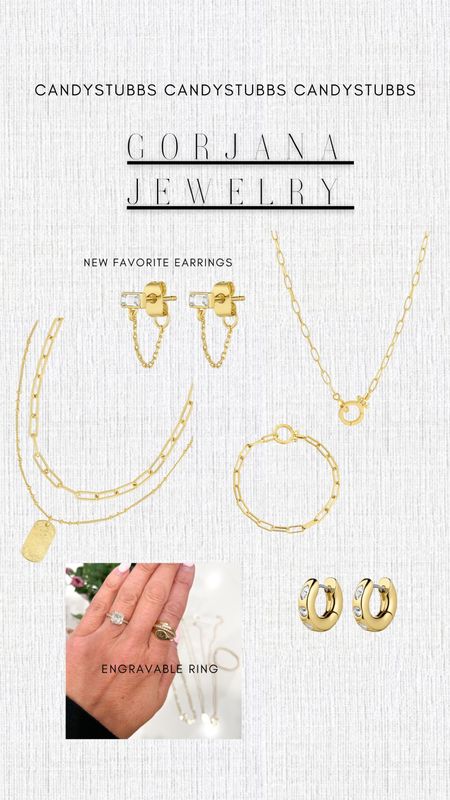 My jewelry staples. Such great quality and makes for a great gift! Engraved rings available. Rings, layered necklaces, huggie earrings and bracelets. Gorjana jewelry  

#LTKFindsUnder100 #LTKFindsUnder50 #LTKGiftGuide