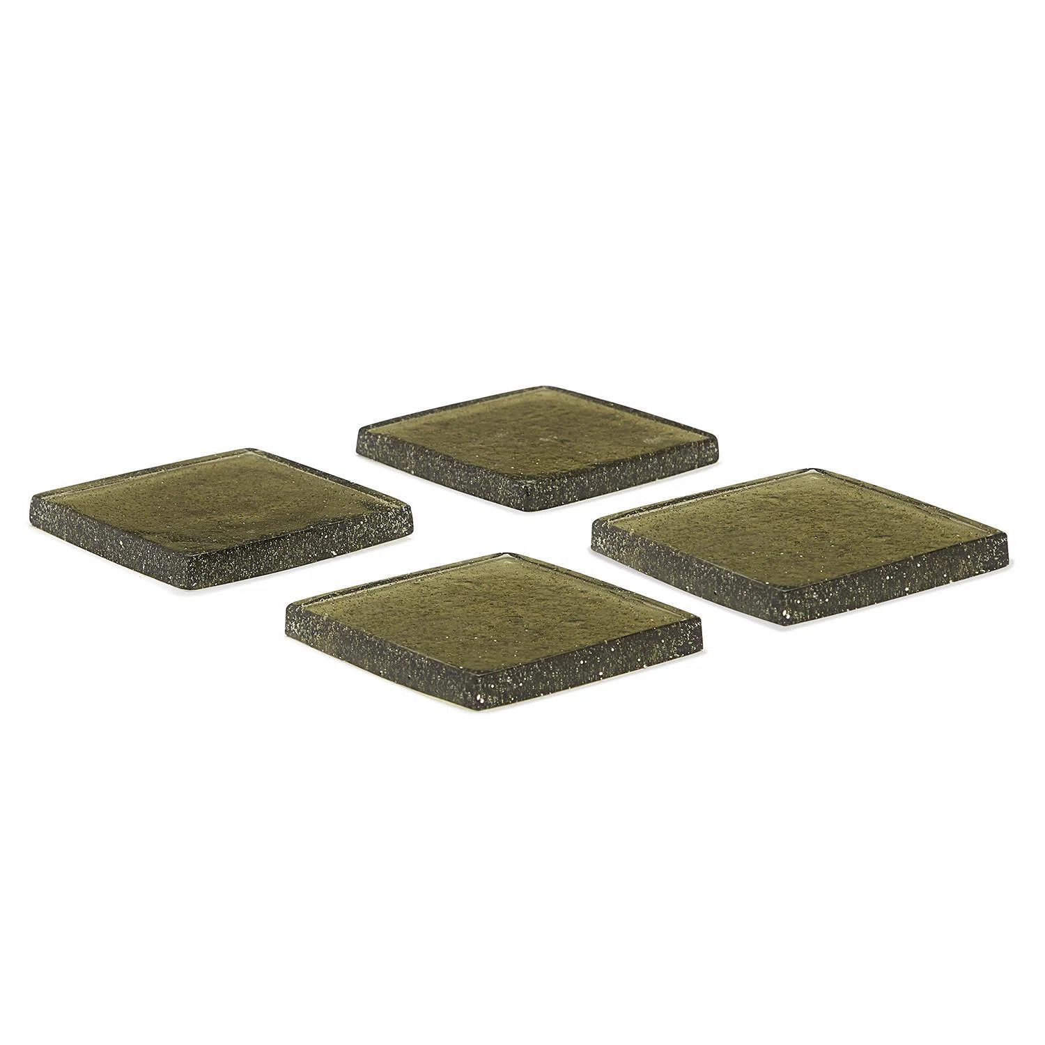Ivy Bronx Glass Square 4 Piece Coaster Set | Wayfair | Wayfair North America
