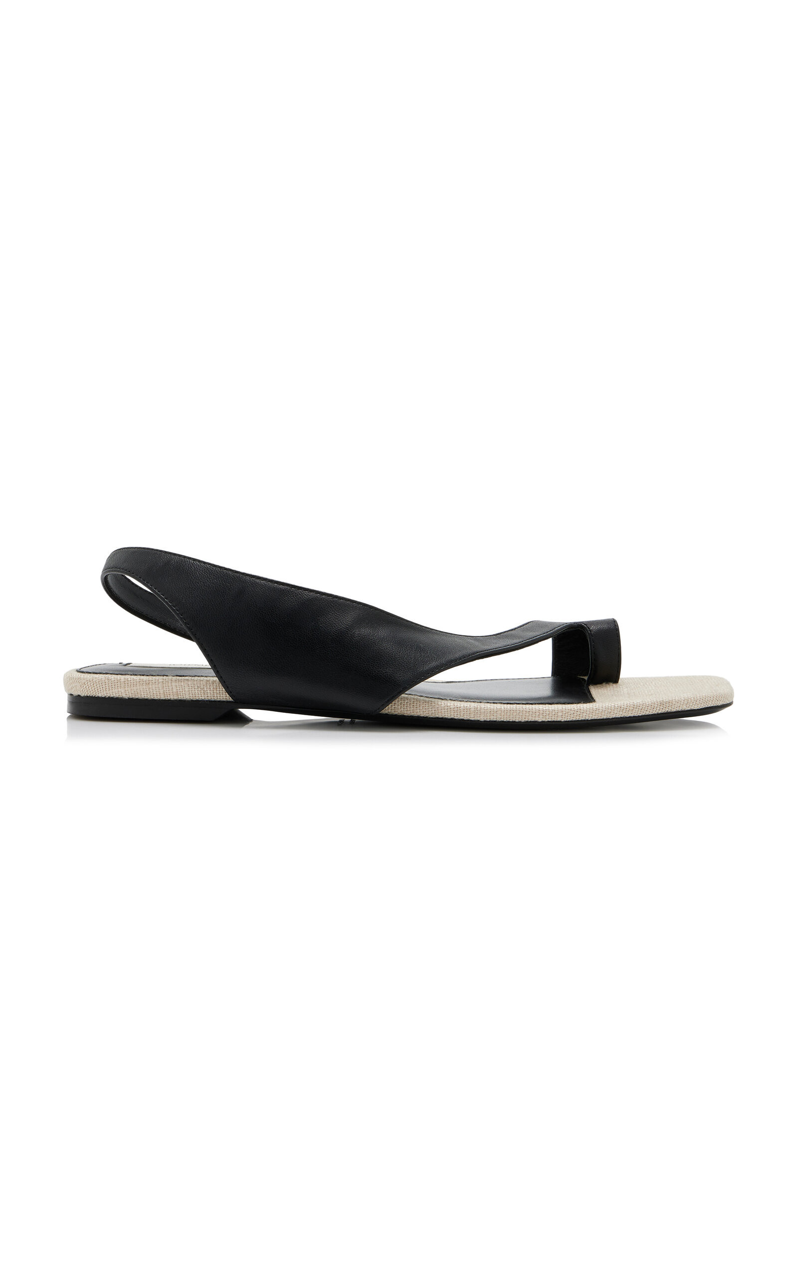 Toteme - Leather Thong Sandals - Black - IT 38 - Moda Operandi | Moda Operandi (Global)