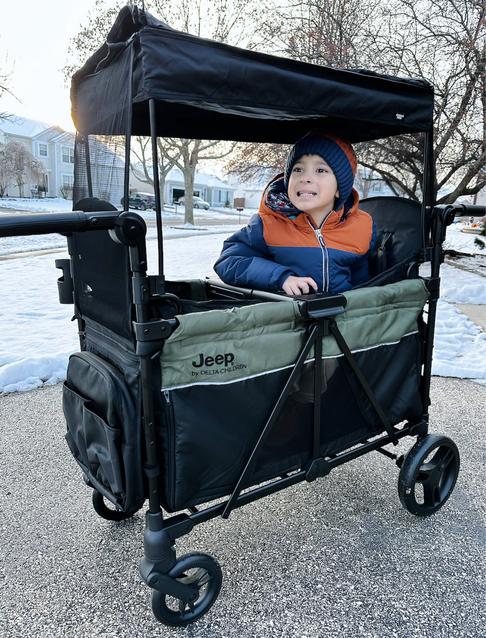 The Jeep Aries 2-Seater Stroller Wagon by Delta Children is a versatile adventure companion, offering various seating options for two children and convenient features like removable canopy, ample storage, and adjustable handlebars. Perfect for park strolls or grocery runs, this stroller wagon is designed for growing families with ease of use and comfort in mind.

#LTKGiftGuide #LTKSeasonal #LTKU