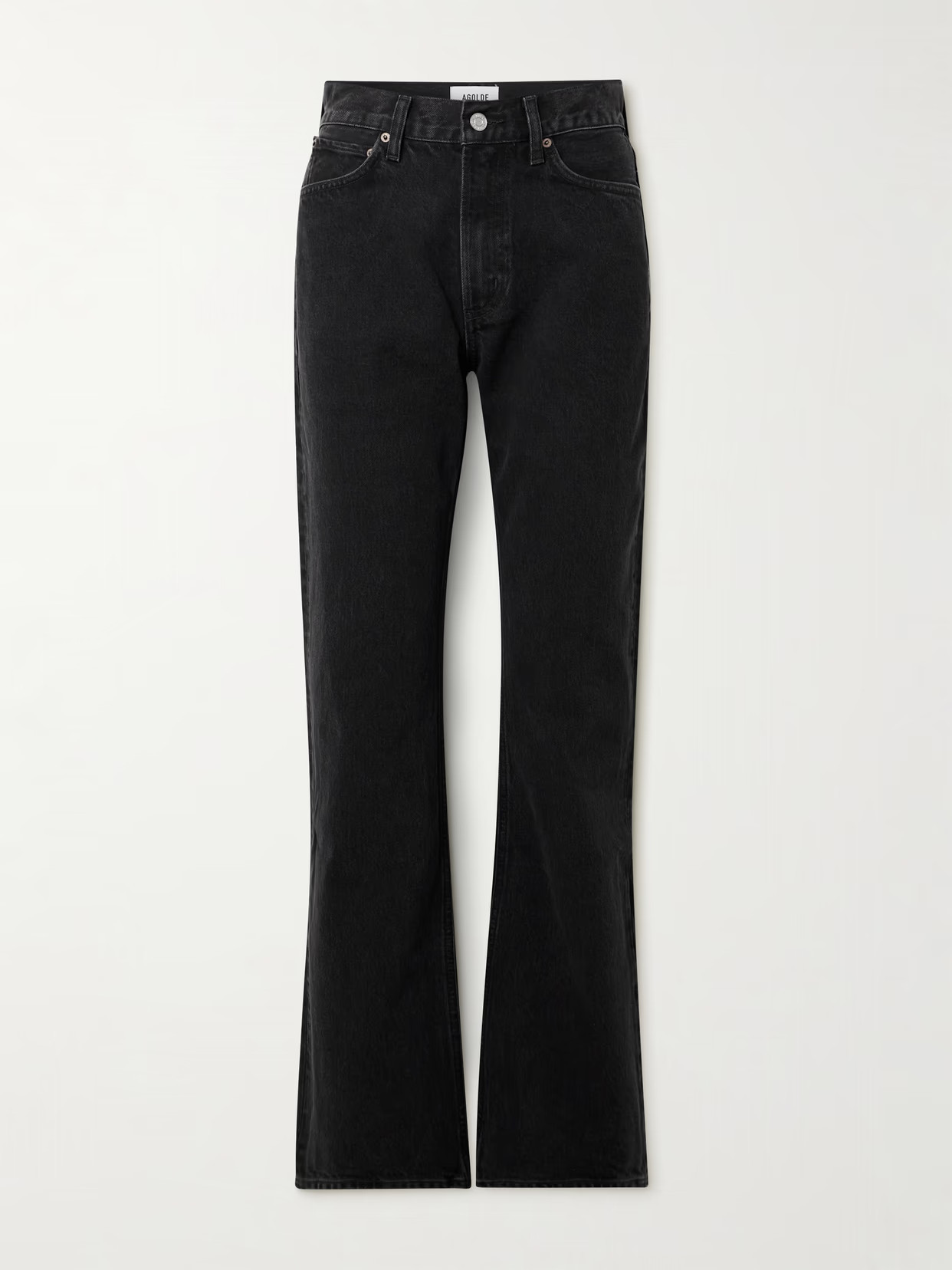 AGOLDE - Leena Organic High-rise Flared Jeans - Black | NET-A-PORTER (US)