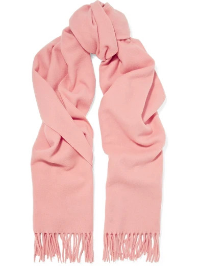 Acne Studios - Canada Narrow Fringed Wool Scarf - Pink | NET-A-PORTER (UK & EU)