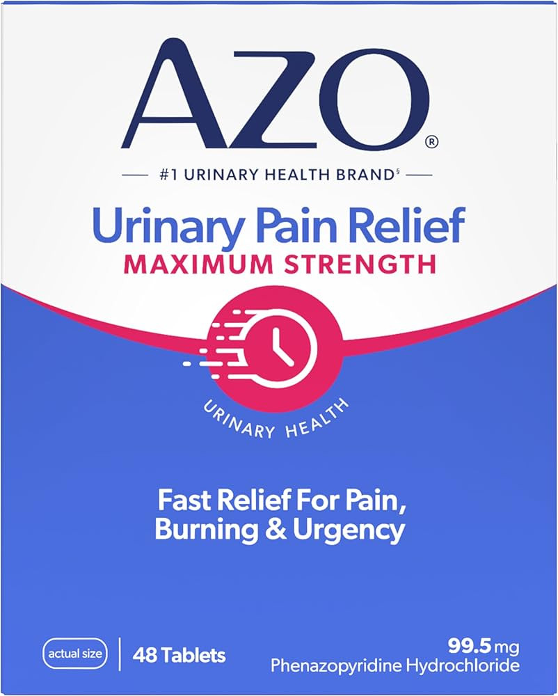 AZO Urinary Pain Relief Maximum Strength | Fast Relief of UTI Pain, Burning & Urgency | Targets S... | Amazon (US)