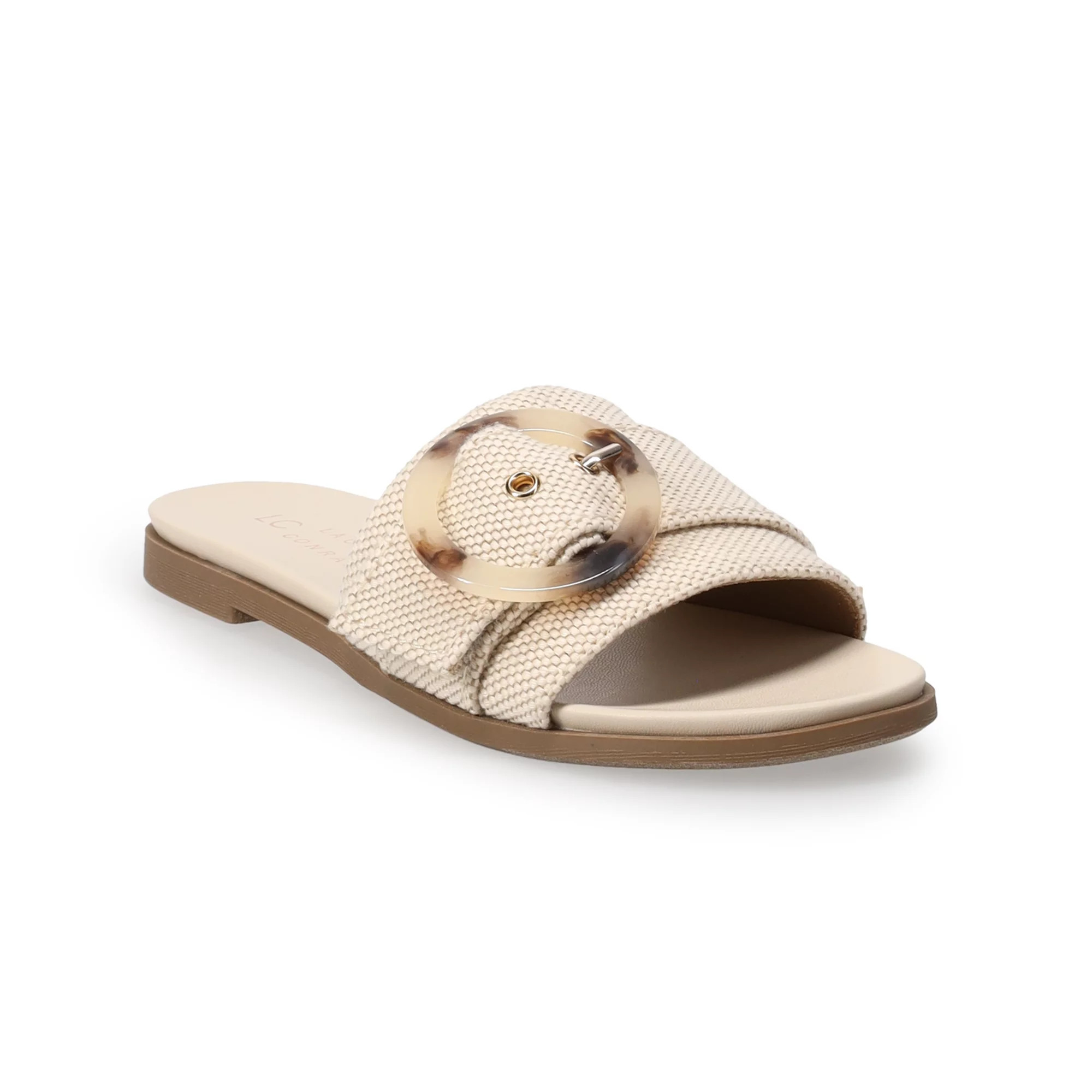 LC Lauren Conrad Henna Circle Women's Buckle Slide Sandals | Kohl's