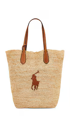 Polo Ralph Lauren Large Tote in Natural & Cuoio from Revolve.com | Revolve Clothing (Global)