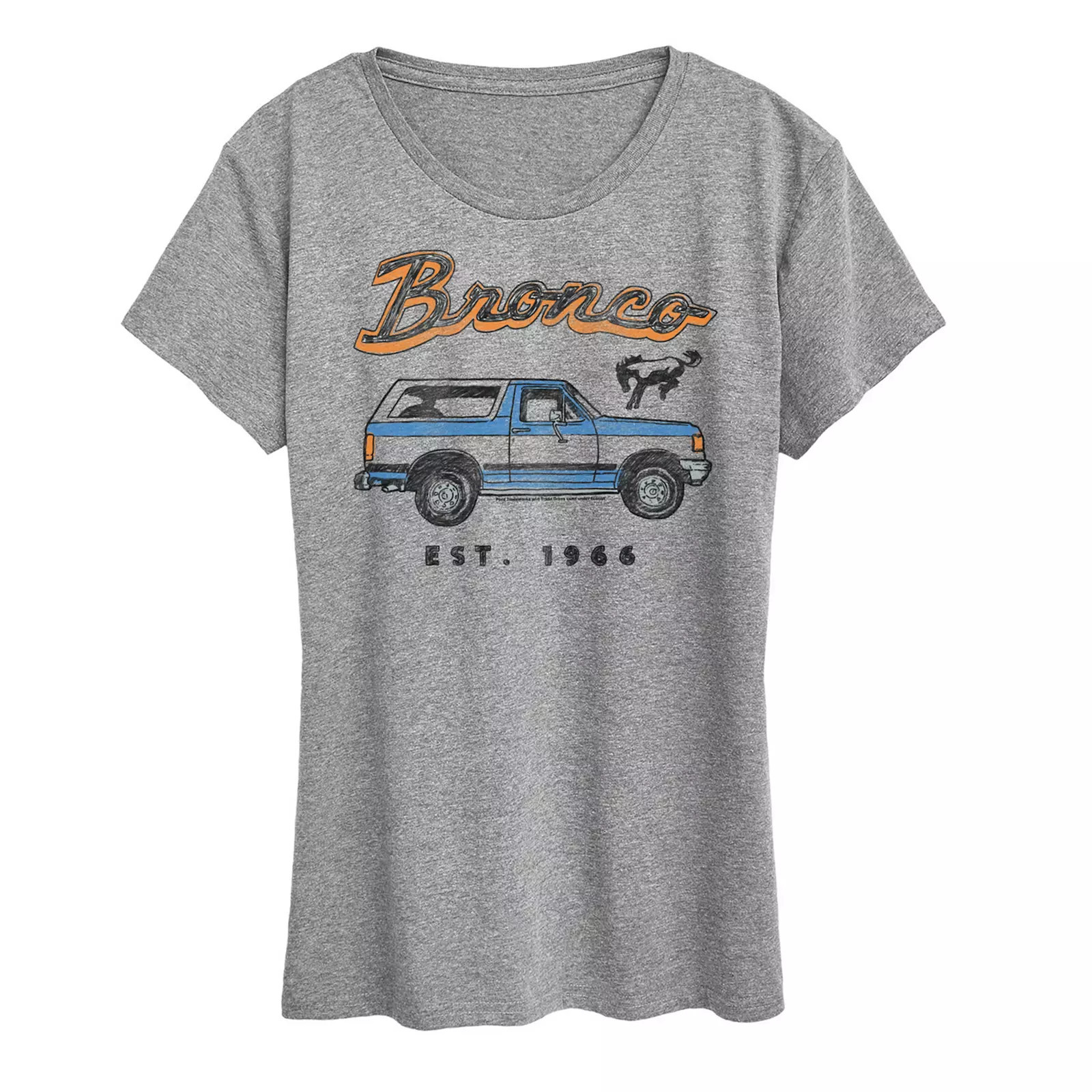 Women's Ford Bronco Est. 1966 Graphic Tee, Size: Medium, Grey Gray | Kohl's