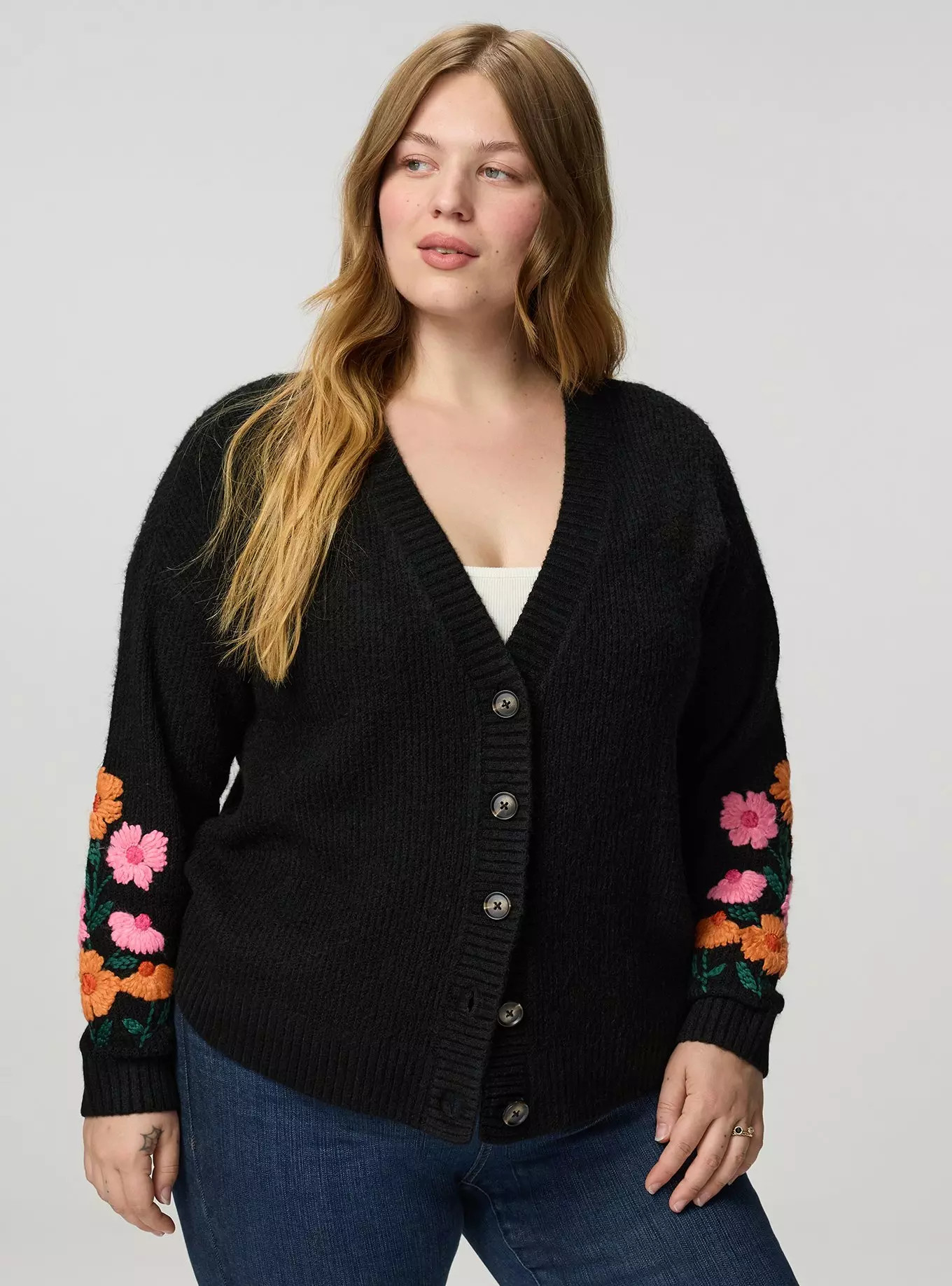 Vegan Cashmere V-Neck Cardigan | Torrid (US & Canada)