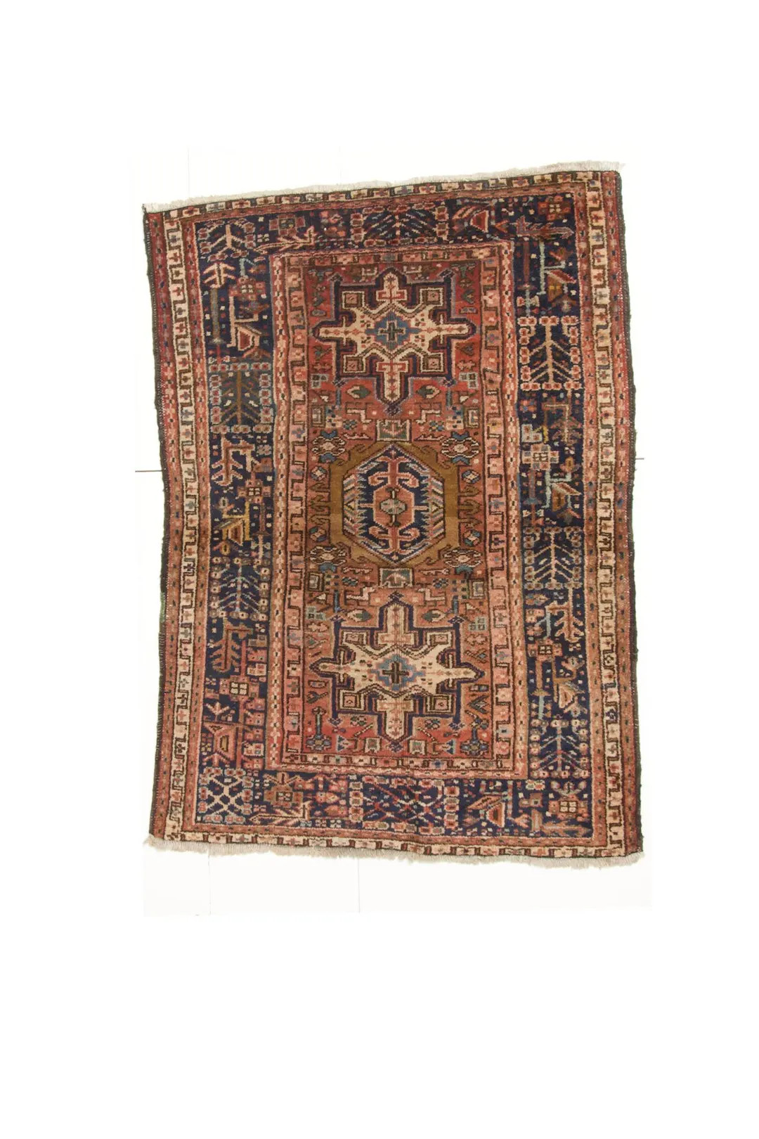 Antique Caucasian Design Geometrical Area Rug Wool on Cotton Base - Etsy | Etsy (US)