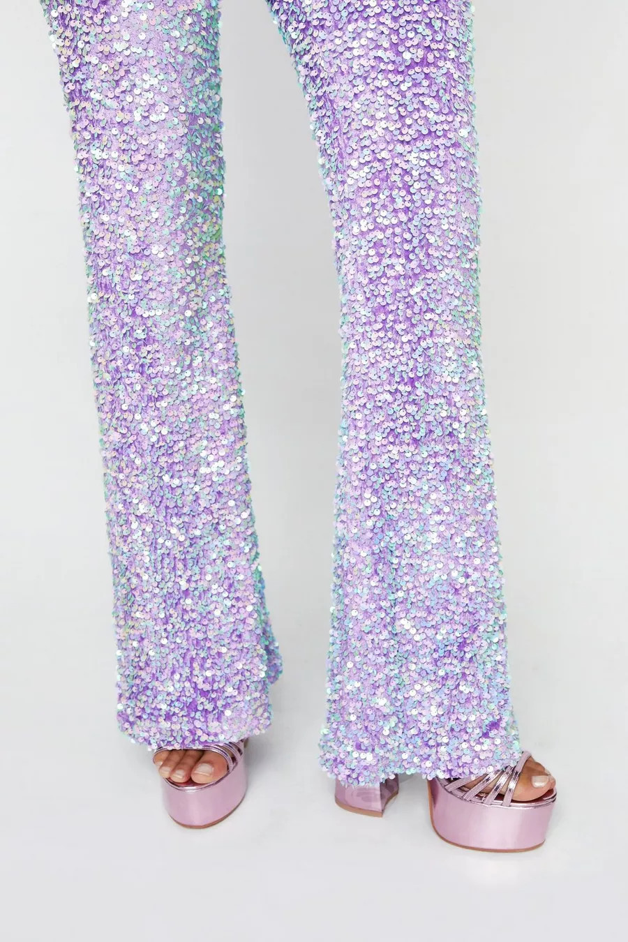 Premium Velvet Sequin Flared Pants | Nasty Gal US