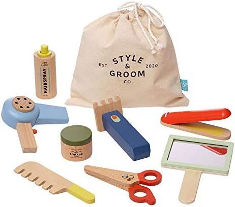 Manhattan Toy Style & Groom 9 Piece Wooden Toddler & Kids Pretend Play Hair Styling & Grooming Ki... | Amazon (US)