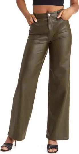 Franklin High Waist Faux Leather Wide Leg Pants | Nordstrom