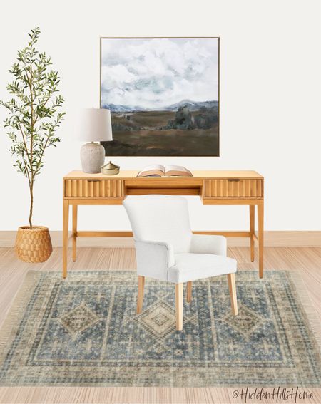 Home Office, Desk, Target Home Office Decor, Office Chair, Home Office design, Studio McGee Rug, Faux Olive Tree, Home Decor, Affordable Horne office finds, Work from home #HomeOffice #homedecor #desk #office 

#LTKworkwear #LTKhome