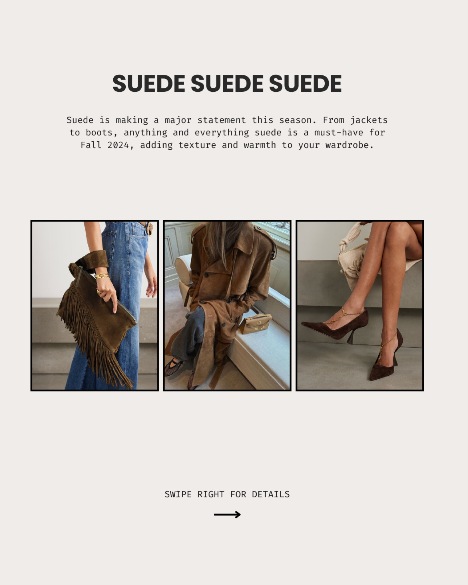 Suede is everything! 

#LTKSeasonal #LTKFindsUnder100 #LTKStyleTip