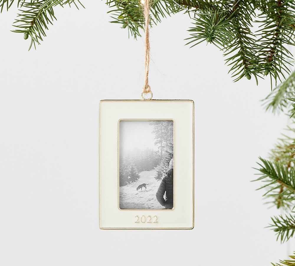 Dated Enamel Framed Ornaments | Pottery Barn (US)