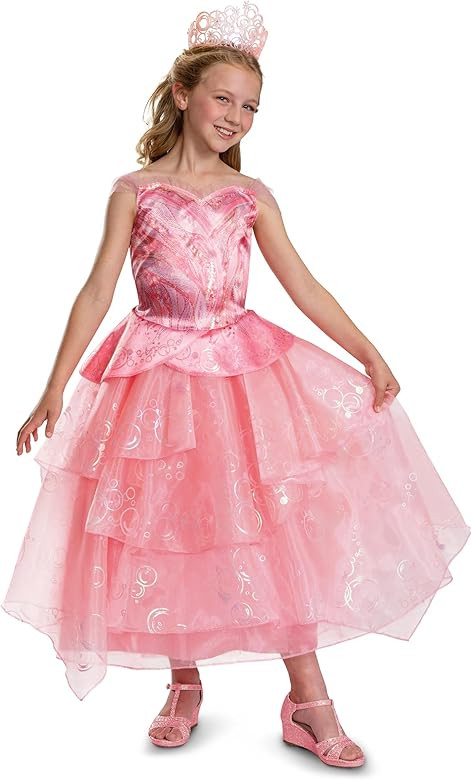 Disguise Girls Wicked Glinda Costume for Girls, Deluxe Official Wicked Pink Glinda Costume Dress | Amazon (US)