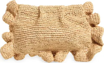 Mavis Ruffle Straw Clutch | Nordstrom