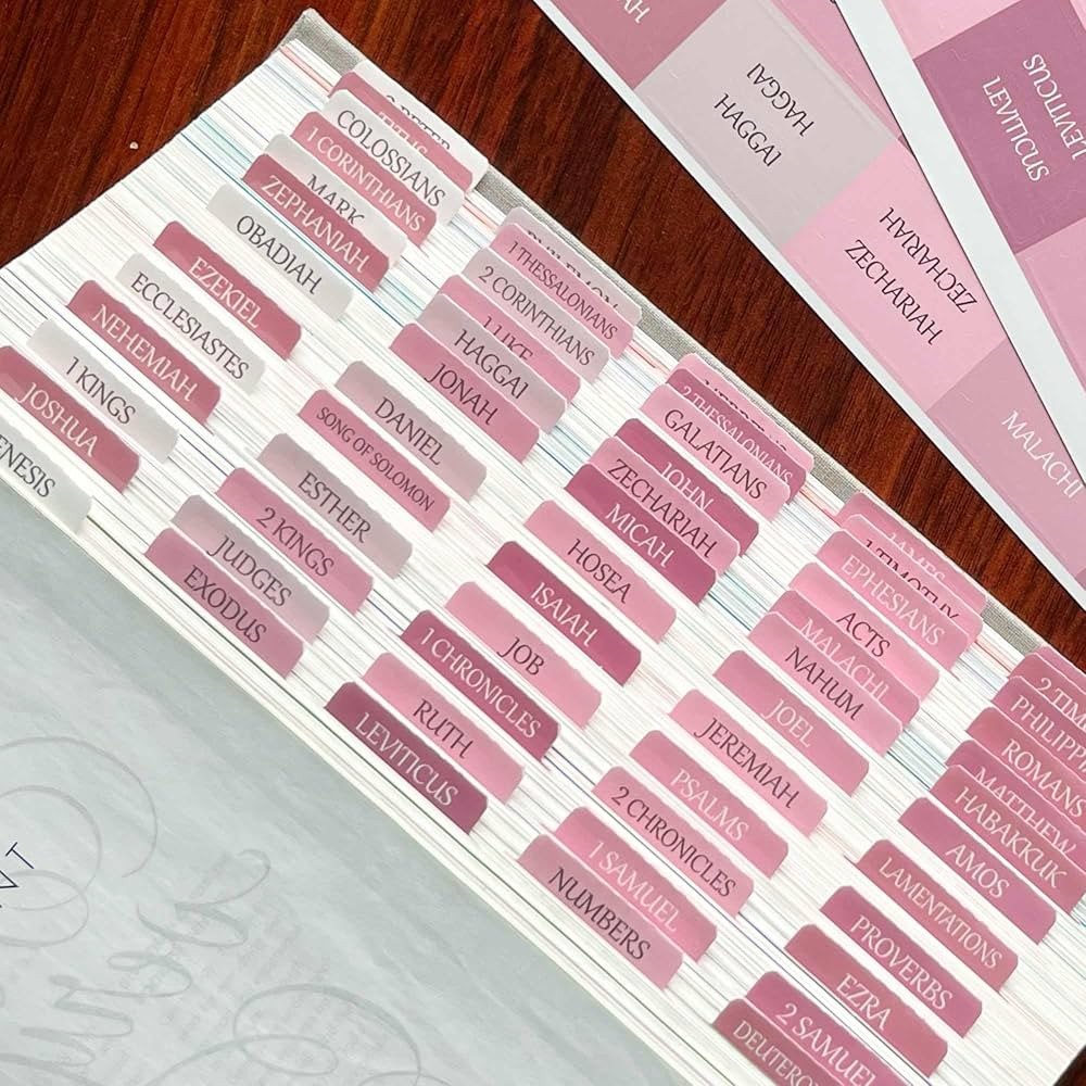 Laminated Bible Tabs, Reposition Large Print Stickers, Easy to Read and Apply Bible Tabs for Wome... | Amazon (US)