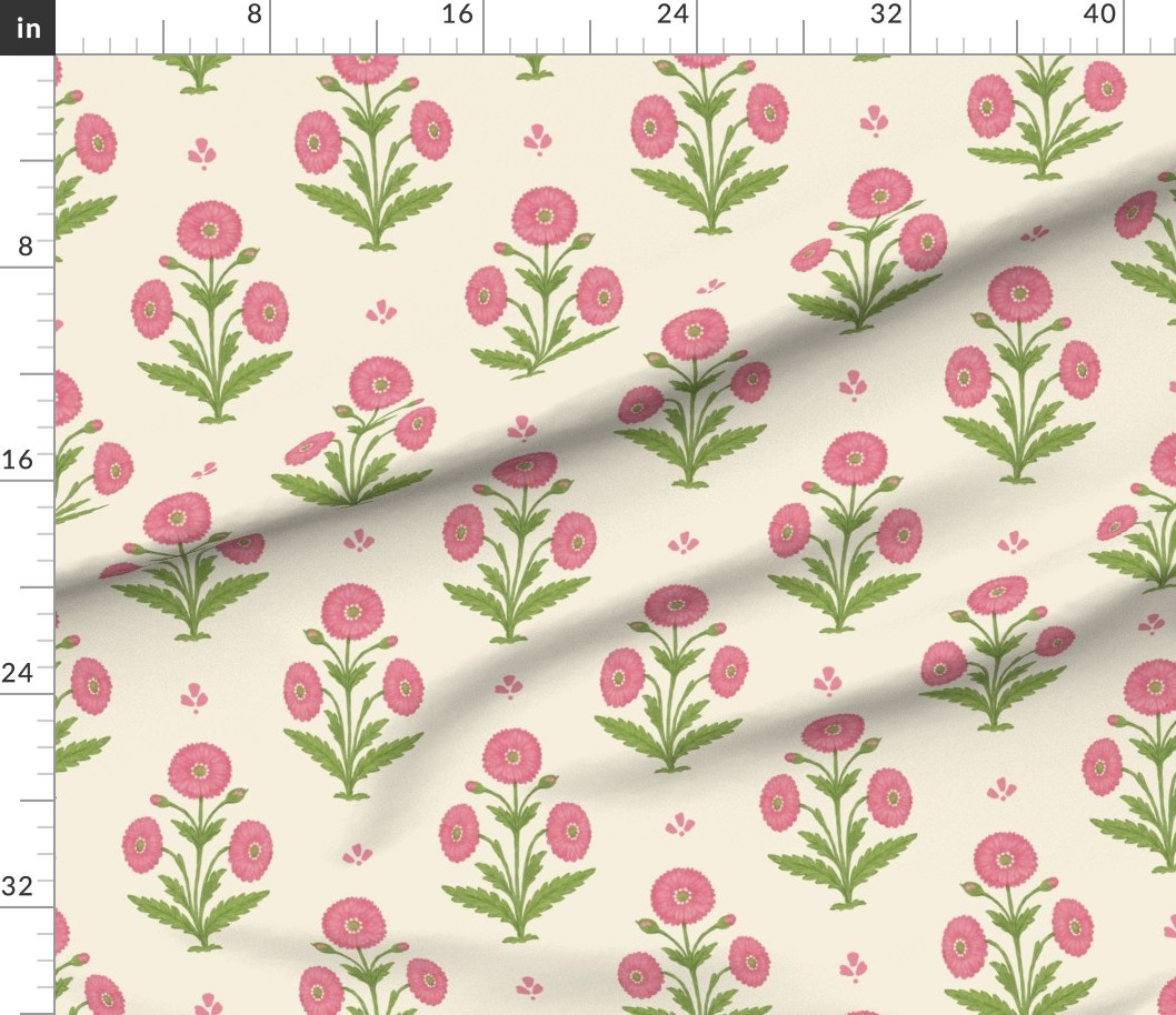 Poppies Pink Fabric | Spoonflower | Spoonflower