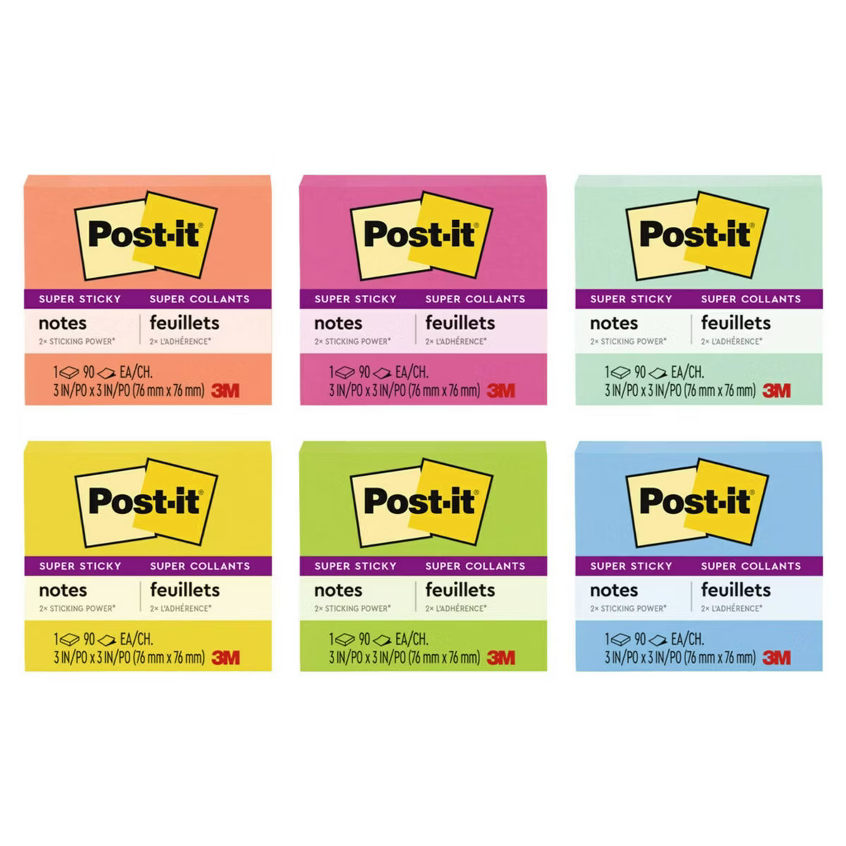 Post-it 3" x 3" Sticky Notes 90 Sheets/Pad | Target
