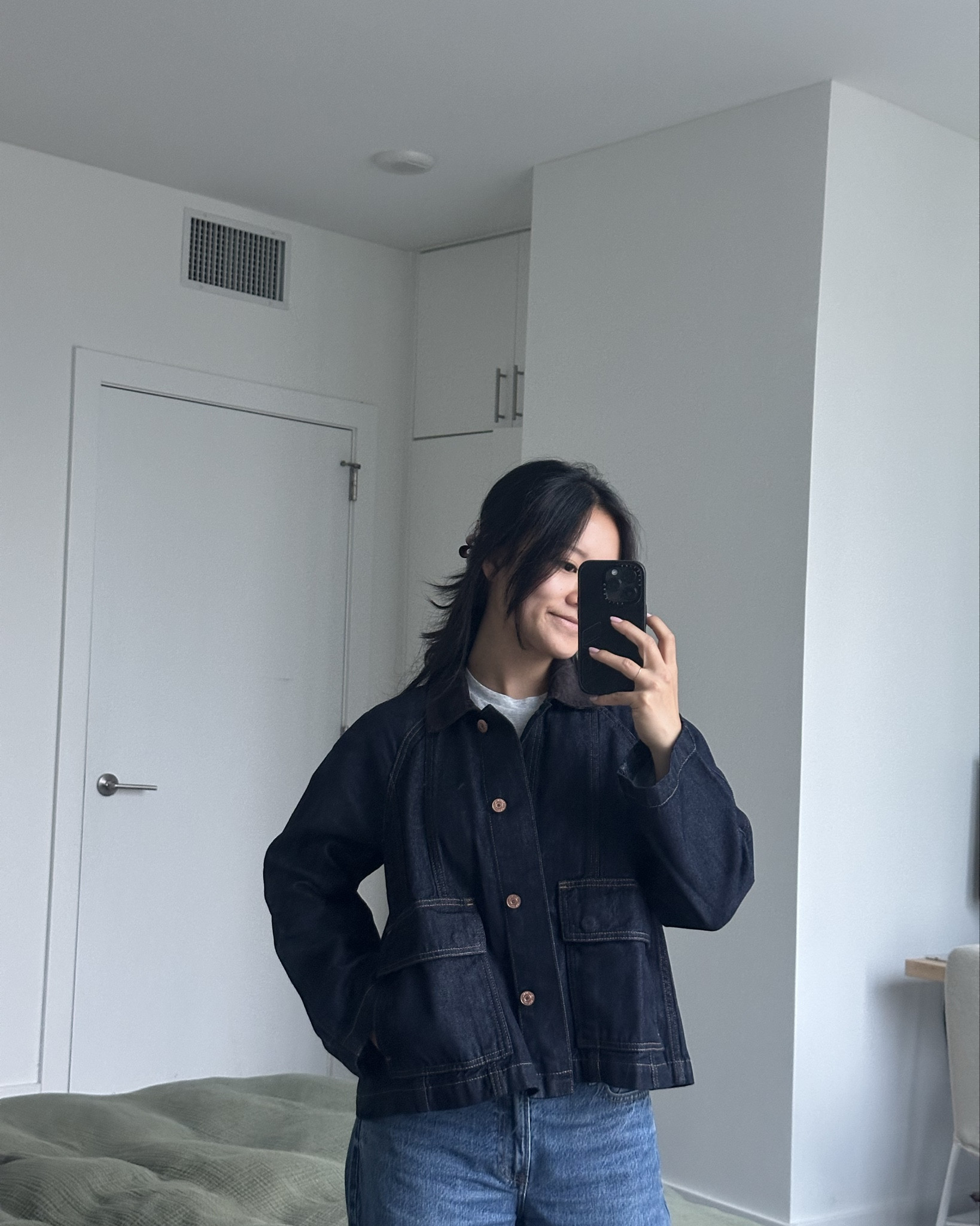 s petite in dark blue indigo