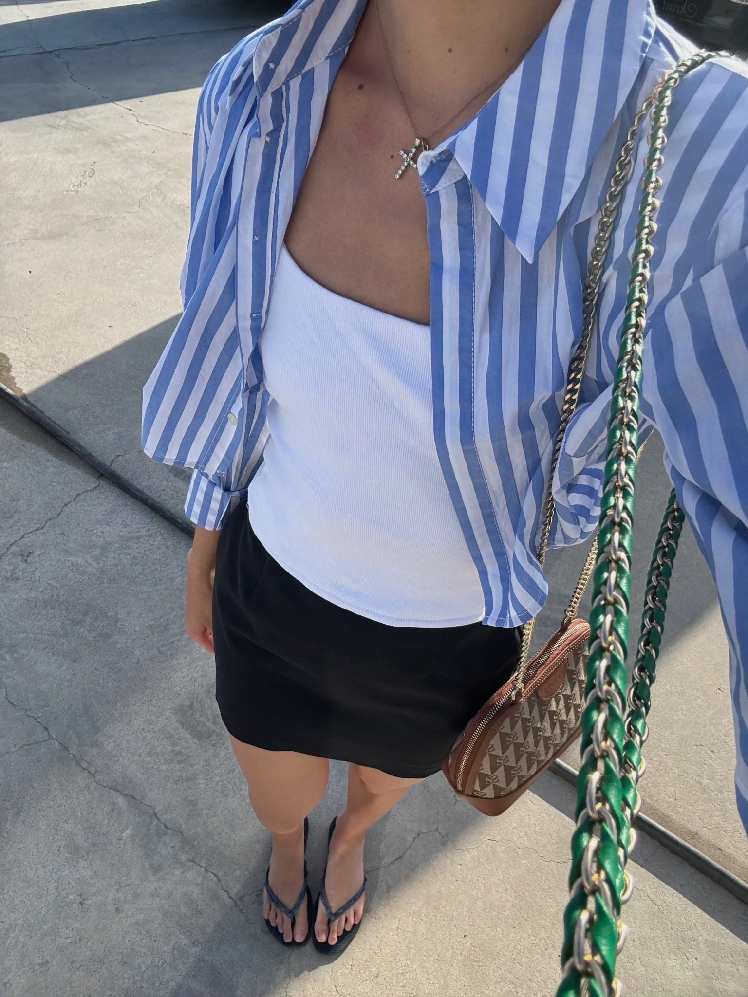 Summer; Beach outfit; mini skirt; beach coverup; flip-flops; elevated casual outfits

#LTKSummerEdit #LTKTravel #LTKStyleTip