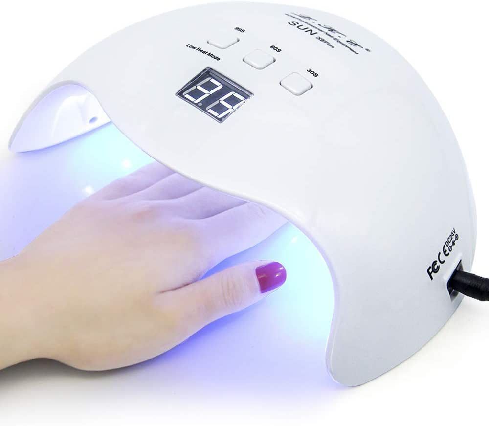 Gel UV LED Nail Lamp,LKE Nail Dryer 40W Gel Nail Polish UV LED Light with 3 Timers Professional f... | Amazon (US)