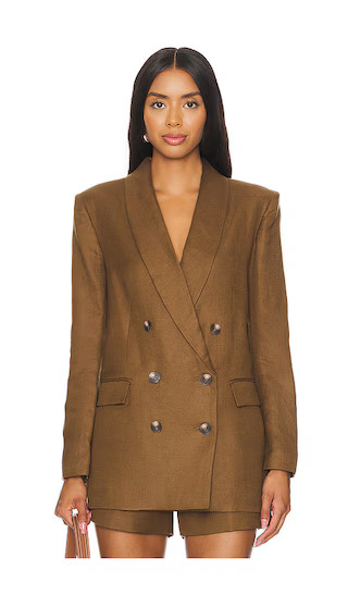 Jayda Blazer in Brown Olive | Revolve Clothing (Global)