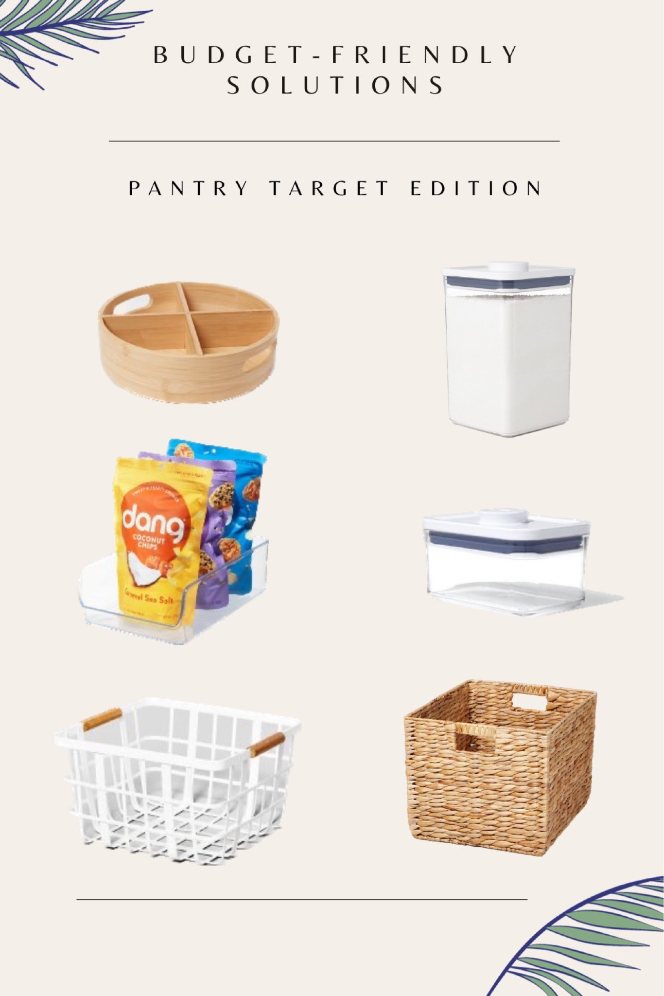 Budget-friendly solutions. Pantry Target edition✨ OXO POP 4.4qt. OXO POP 6qt. Bamboo 4 Compartment Lazy Susan Turntable with Dividers - Brightroom. Woven Water Hyacinth Milk Crate - Brightroom. Wire Pantry Basket White - Brightroom. iDesign Linus Binz Plastic Fridge and Pantry Organizer.

#LTKhome #LTKfamily