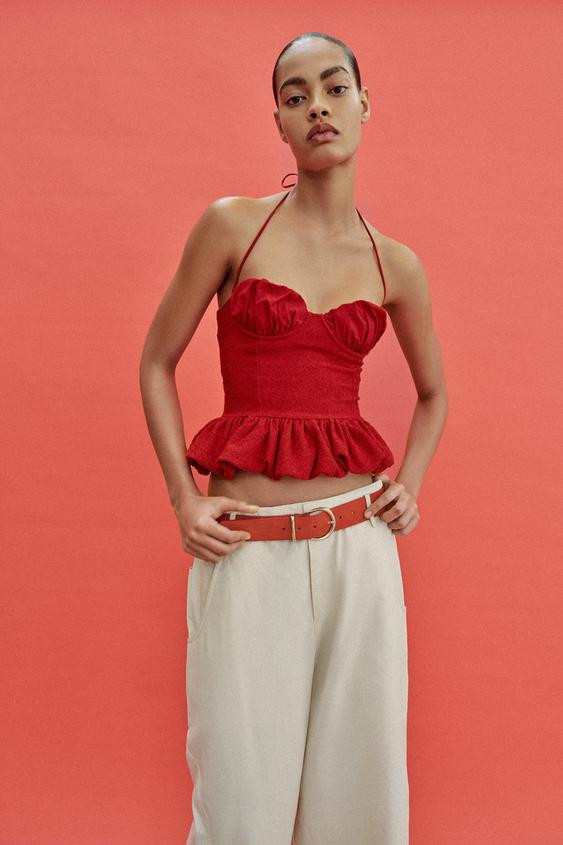 100% SPLIT LEATHER BELT WITH CIRCULAR BUCKLE | Zara US