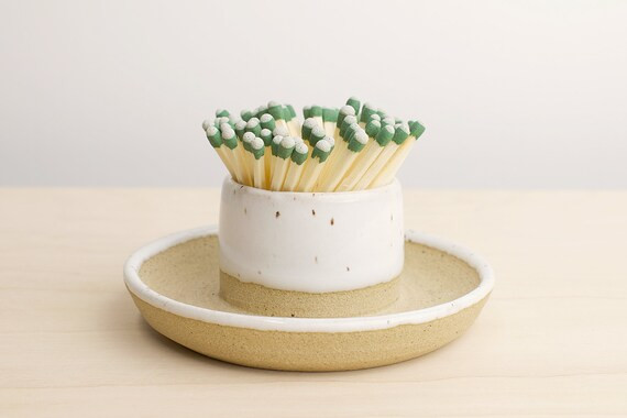 Matchstick Holder - Ceramic Matchstick Holder - Ceramic Match Striker - Airplant Holder *Strike a... | Etsy (US)