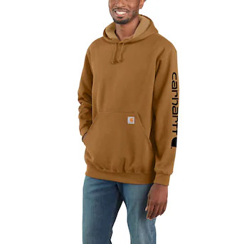 Carhartt Men's Brown Medium weight Fleece Long sleeve Sweatshirt ( Large ) Lowes.com | Lowe's