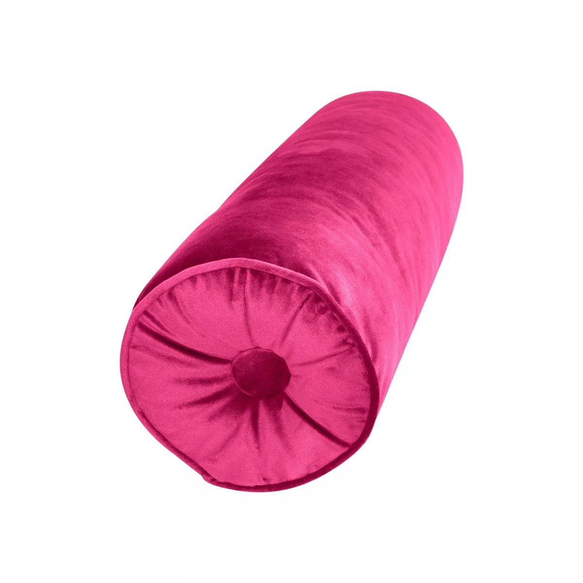 Edie@Home 7"x18" Chelsea Velvet Neckroll Lumbar Throw Pillow Raspberry: Indoor Cylinder Cushion, ... | Target
