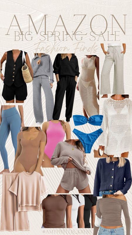 AMAZON- Big Spring Sale/ Fashion Finds

Two piece set, matching set, lounge set, sweatshirt and pants set, button down vest and shorts set, leggings, shapewear bodysuit, short sleeve bodysuit, tank top bodysuit, crochet cover up, long sleeve crochet dress cover up, maxi dress crochet cover up, short sleeve and pants knit sweater set, long sleeve and shorts waffle knit set, button down sweater, button down cardigan, chic look, travel look, comfy outfit, casual outfit, comfy look, linen pants, draw string linen pants, two piece bathing suit, strapless bathing suit, long sleeve off the shoulder top, date night top, pack of 3 short sleeve shorts, double lined fitted short sleeve shirts, basic pieces, spring look, spring outfit



#LTKSeasonal #LTKsalealert #LTKstyletip
