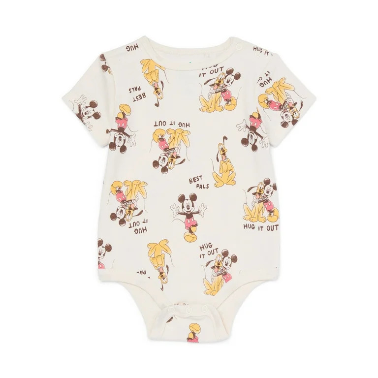 Disney Mickey Mouse Baby Boys Bodysuit, 2-Pack, Sizes 0M-24M | Walmart (US)