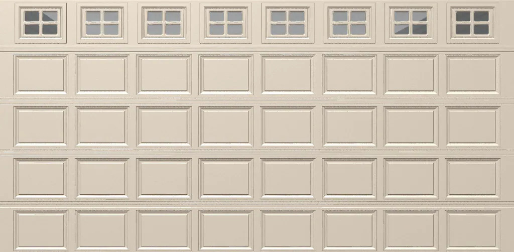 Wayne Dalton Classic Steel Model 8500 16-ft x 8-ft 16.22 R-Value Insulated Double Garage Door with Windows one_size in Brown | 8500CRALSTCKI168 | Lowe's