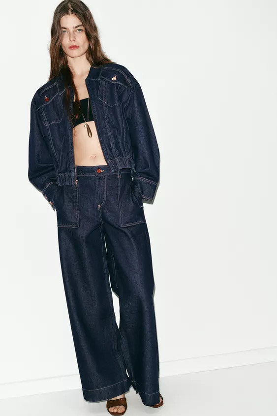 Z1975 MID-RISE WIDE LEG JEANS | Zara US