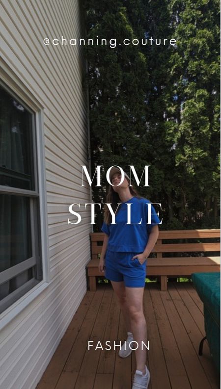 Easy Mom style for the summer! Sharing my cute blue set and a fp jumpsuit look for less! Size down in jumpsuit #momstyle 

#LTKmidsize