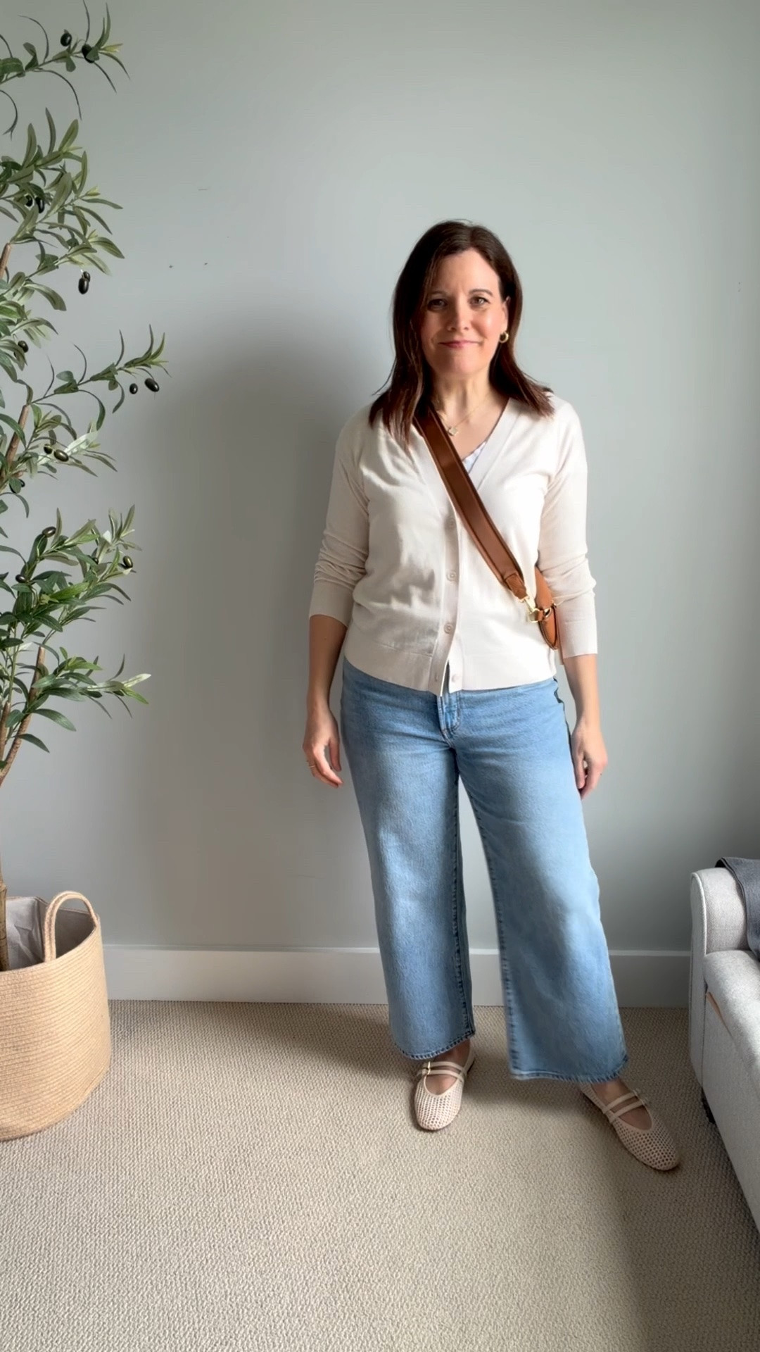 Today’s errands outfit with high-rise jeans and a cardigan worn buttoned up like a top to smooth the belly. Size down in these jeans. This cardigan is from Quince and has limited sizes available so I linked other options.

#LTKOver40 #LTKSaleAlert #LTKMidsize